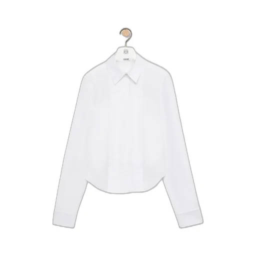 Pleated shirt in cotton