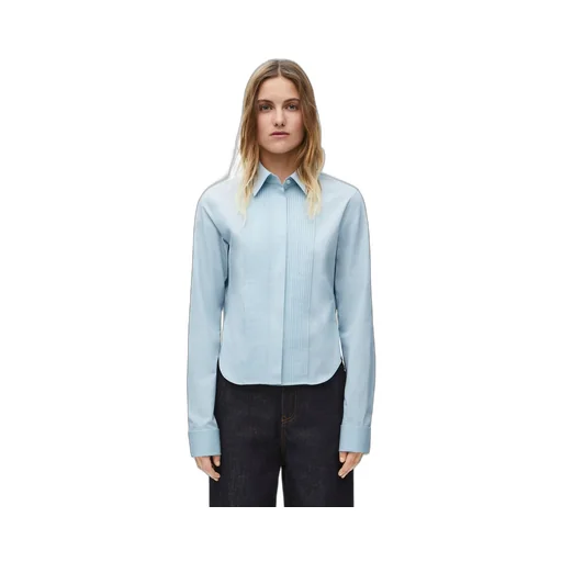 Pleated shirt in cotton