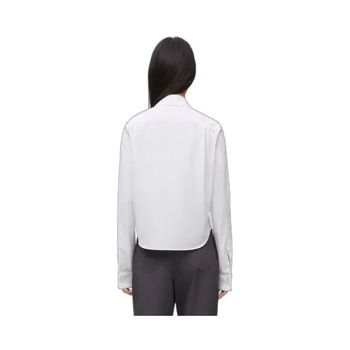 Pleated shirt in cotton