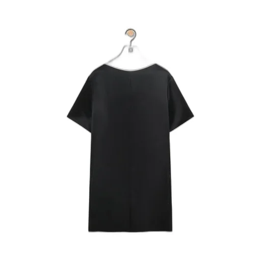 Chain dress in technical satin