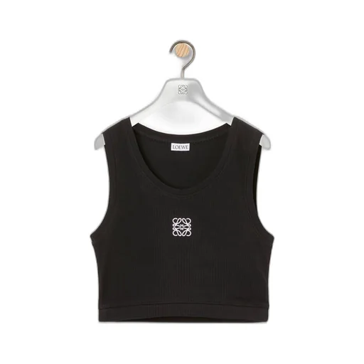 Cropped Anagram tank top in cotton