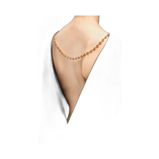 Chain dress in technical satin