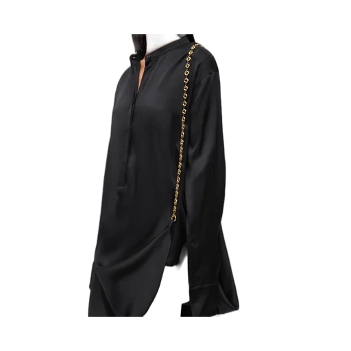 Chain shirt dress in silk