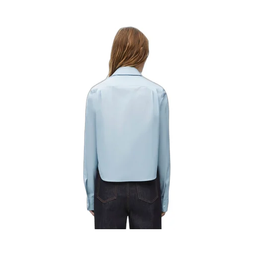 Pleated shirt in cotton