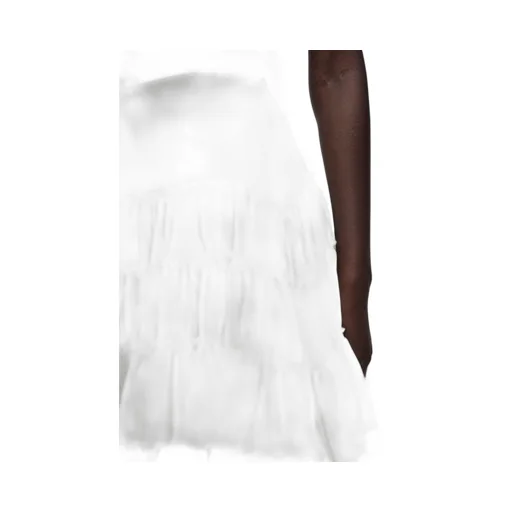 Ruffled skirt in silk
