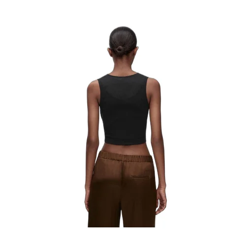 Cropped Anagram tank top in cotton