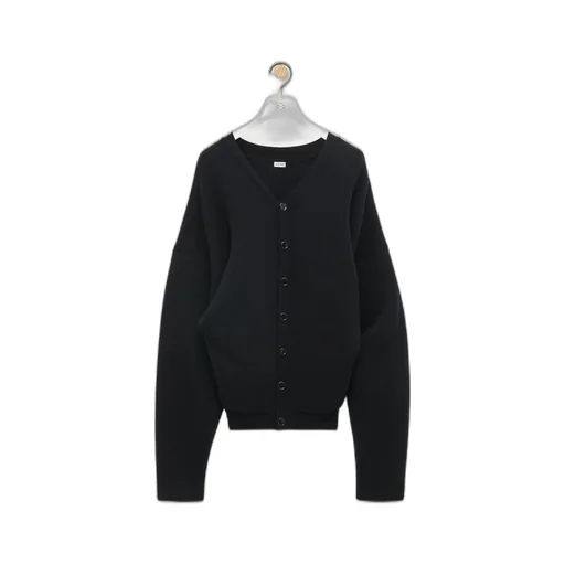 Draped cardigan in wool blend