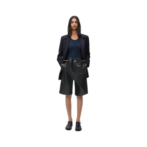 Pin shorts in nappa lambskin