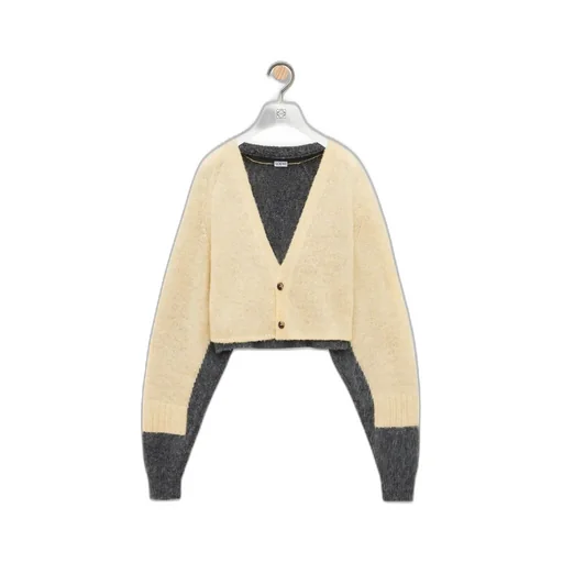 Cropped cardigan in wool