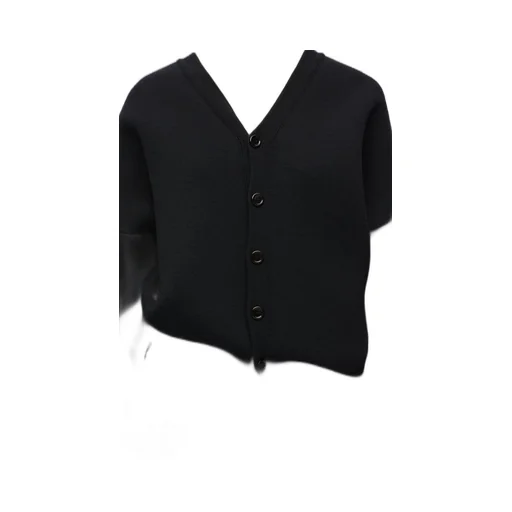 Draped cardigan in wool blend