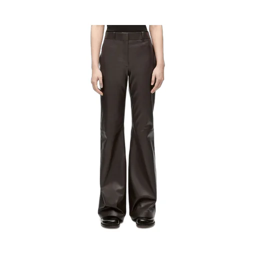 Bootleg trousers in nappa lambskin