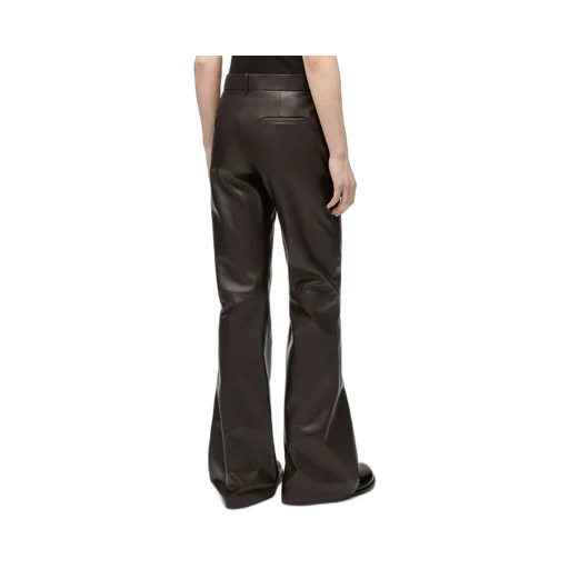 Bootleg trousers in nappa lambskin