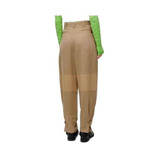 Cargo trousers in viscose and linen