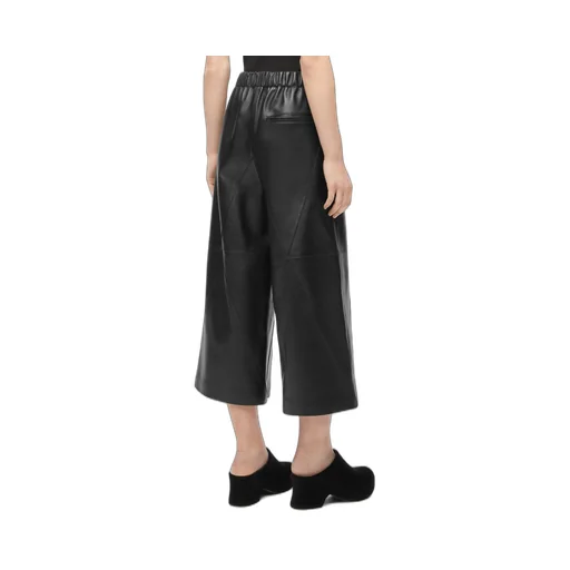 Puzzle Fold cropped trousers in nappa lambskin