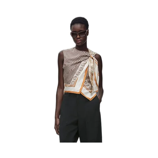 Scarf top in silk