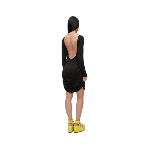 Draped dress in lyocell