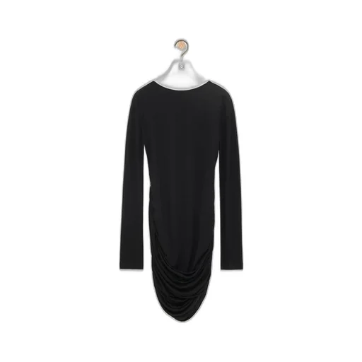 Draped dress in lyocell