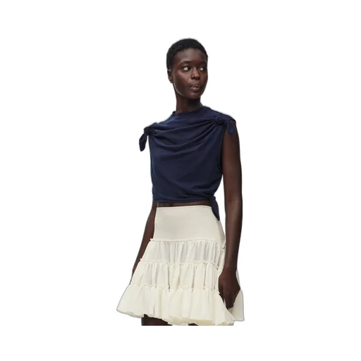 Knot top in cotton blend
