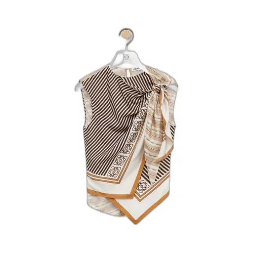 Scarf top in silk
