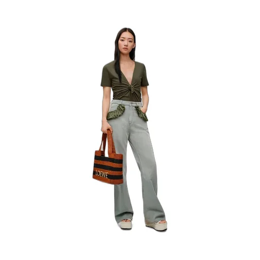 Knot top in cotton blend
