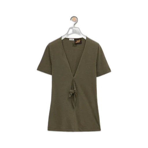 Knot top in cotton blend