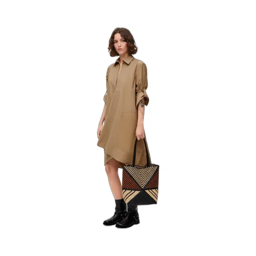 Tunic dress in cotton blend