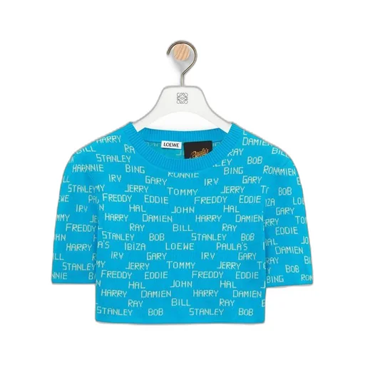 Cropped sweater in cotton