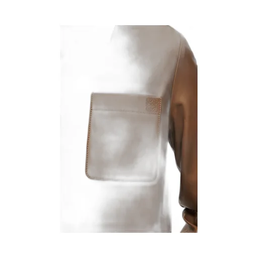 Trapeze shirt in nappa lambskin