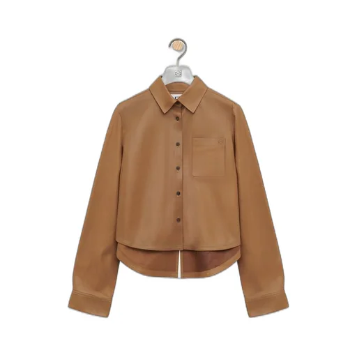 Trapeze shirt in nappa lambskin