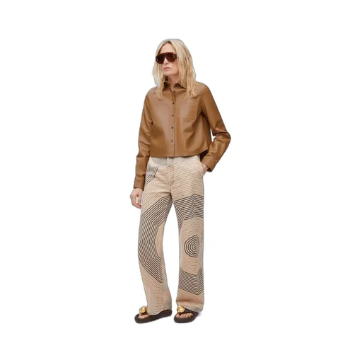 Trapeze shirt in nappa lambskin
