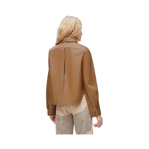 Trapeze shirt in nappa lambskin