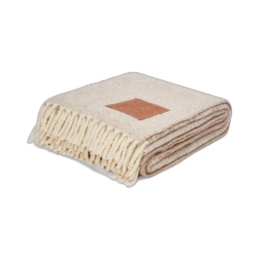 Blanket in wool and alpaca