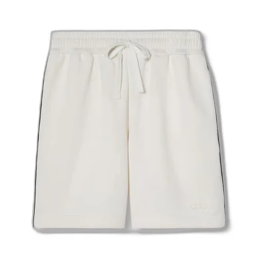 Cotton piquet shorts with embroidery