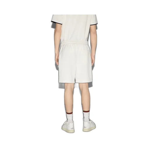 Cotton piquet shorts with embroidery