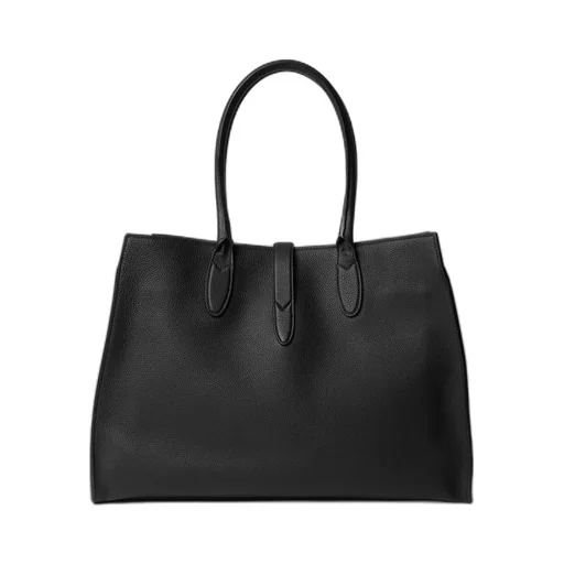 Large tote bag with hook closure