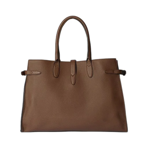 Large tote bag with hook closure