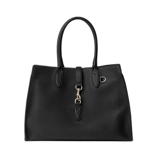 Large tote bag with hook closure