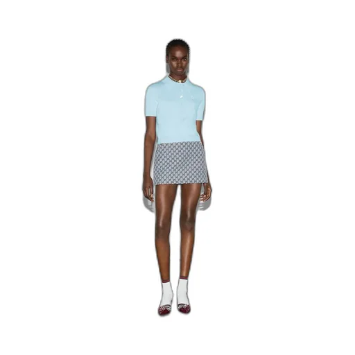 Wool cashmere polo top