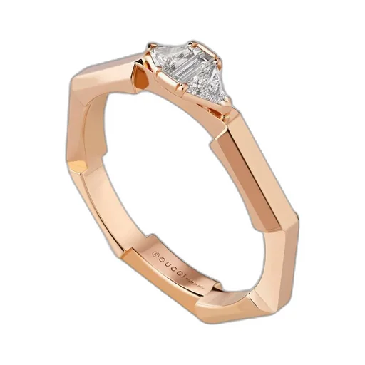 Gucci Link to Love baguette diamond ring