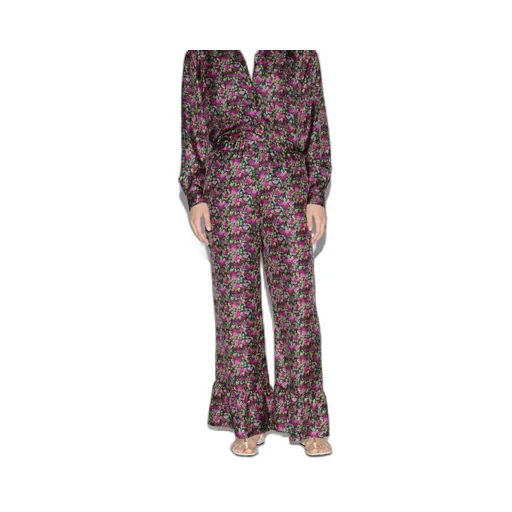Silk pant with floral print