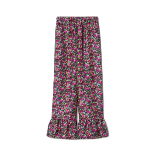 Silk pant with floral print