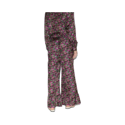 Silk pant with floral print