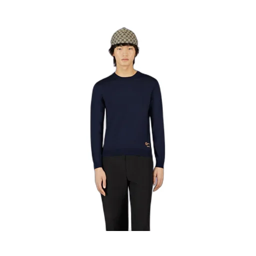 Wool sweater with Horsebit intarsia