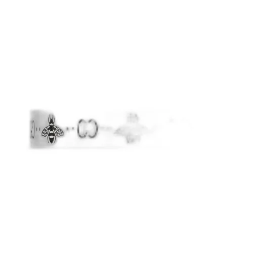 GG and bee engraved thin ring