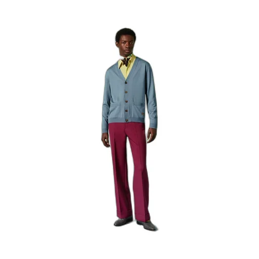 Wool knit cardigan
