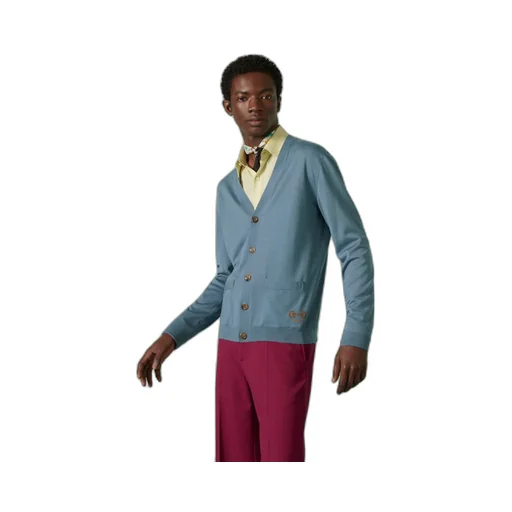 Wool knit cardigan