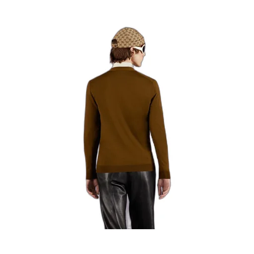Wool knit cardigan