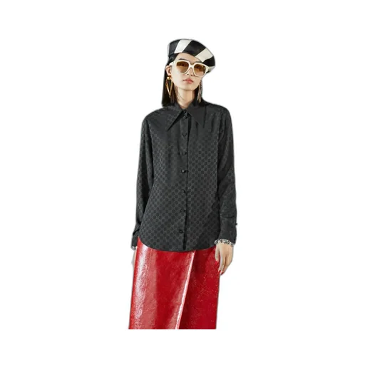 GG silk crêpe shirt