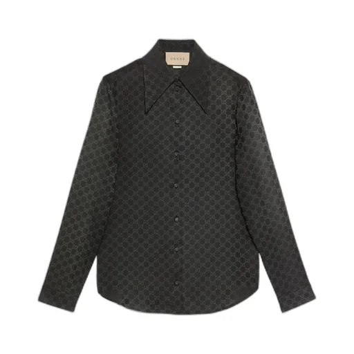 GG silk crêpe shirt