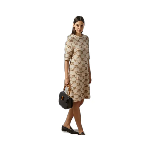 GG wool bouclé jacquard dress
